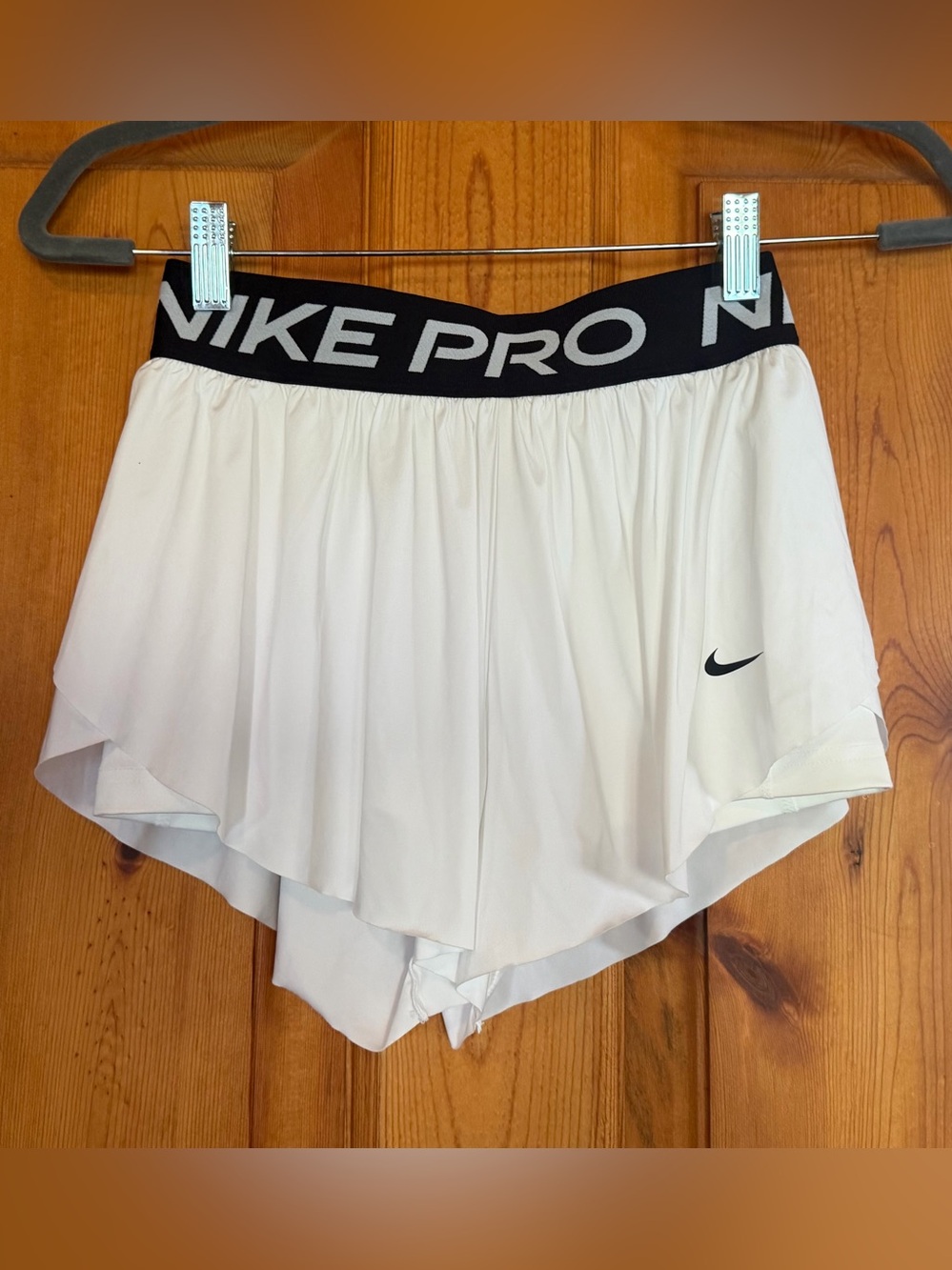 Nike Pro Dri Fit White Layered Training Shorts size Medium